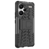 Xiaomi Redmi Note 13 Pro+ Anti-Slip Hybrid Cover med Stativ - Sort