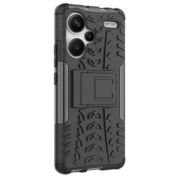 Xiaomi Redmi Note 13 Pro+ Anti-Slip Hybrid Cover med Stativ - Sort