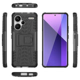 Xiaomi Redmi Note 13 Pro+ Anti-Slip Hybrid Cover med Stativ - Sort