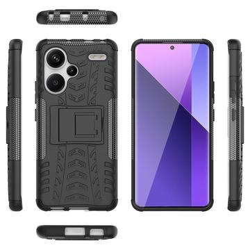 Xiaomi Redmi Note 13 Pro+ Anti-Slip Hybrid Cover med Stativ - Sort