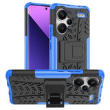 Xiaomi Redmi Note 13 Pro+ Anti-Slip Hybrid Cover med Stativ - Blå / Sort