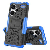 Xiaomi Redmi Note 13 Pro+ Anti-Slip Hybrid Cover med Stativ - Blå / Sort