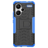Xiaomi Redmi Note 13 Pro+ Anti-Slip Hybrid Cover med Stativ - Blå / Sort