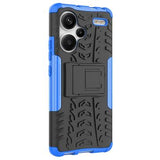 Xiaomi Redmi Note 13 Pro+ Anti-Slip Hybrid Cover med Stativ - Blå / Sort