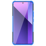 Xiaomi Redmi Note 13 Pro+ Anti-Slip Hybrid Cover med Stativ - Blå / Sort