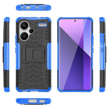 Xiaomi Redmi Note 13 Pro+ Anti-Slip Hybrid Cover med Stativ - Blå / Sort