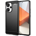 Xiaomi Redmi Note 13 Pro+ Børstet TPU Cover - Karbonfiber - Sort