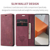 Xiaomi Redmi Note 13 Pro+ Caseme 013 Series Pung - Vinrød