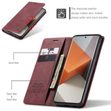 Xiaomi Redmi Note 13 Pro+ Caseme 013 Series Pung - Vinrød