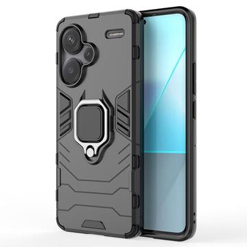 Xiaomi Redmi Note 13 Pro+ Hybrid Cover med Ring Holder - Sort