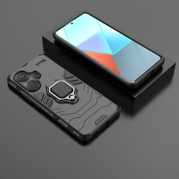 Xiaomi Redmi Note 13 Pro+ Hybrid Cover med Ring Holder - Sort