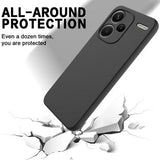 Xiaomi Redmi Note 13 Pro+ Liquid Silikone Cover med Strop - Sort