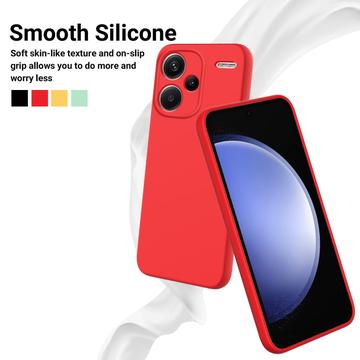 Xiaomi Redmi Note 13 Pro+ Liquid Silikone Cover med Strop - Rød
