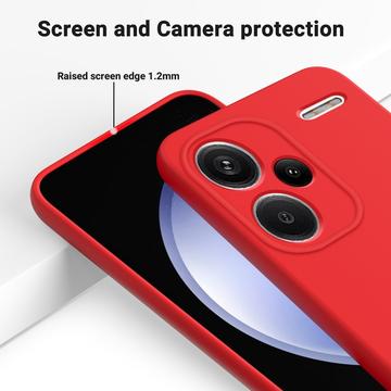 Xiaomi Redmi Note 13 Pro+ Liquid Silikone Cover med Strop - Rød