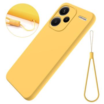 Xiaomi Redmi Note 13 Pro+ Liquid Silikone Cover med Strop - Gul