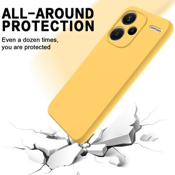 Xiaomi Redmi Note 13 Pro+ Liquid Silikone Cover med Strop - Gul