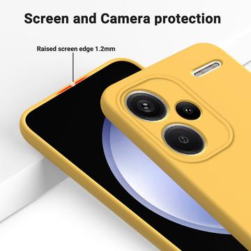 Xiaomi Redmi Note 13 Pro+ Liquid Silikone Cover med Strop - Gul