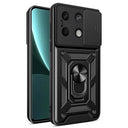 Xiaomi Redmi Note 13 Roterende Ring Hybrid Cover med Kameraskjold - Sort