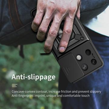 Xiaomi Redmi Note 13 Roterende Ring Hybrid Cover med Kameraskjold - Sort