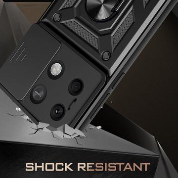 Xiaomi Redmi Note 13 Roterende Ring Hybrid Cover med Kameraskjold - Blå
