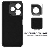 Xiaomi Redmi Note 13R/Redmi 13/Poco M6 4G Liquid Silikone Cover med Strop - Sort