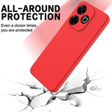 Xiaomi Redmi Note 13R/Redmi 13/Poco M6 4G Liquid Silikone Cover med Strop - Rød
