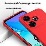Xiaomi Redmi Note 13R/Redmi 13/Poco M6 4G Liquid Silikone Cover med Strop - Rød