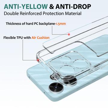Xiaomi Redmi Note 13R Ridsefast Hybrid Cover - Gennemsigtig