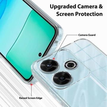 Xiaomi Redmi Note 13R Ridsefast Hybrid Cover - Gennemsigtig