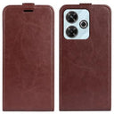 Xiaomi Redmi Note 13R/Redmi 13/Poco M6 4G Vertikal Flip Taske med Kortholder - Brun