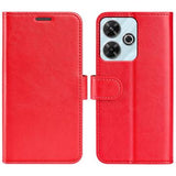 Xiaomi Redmi Note 13R/Poco M6 4G/Redmi 13 5G Pung med Magnetisk Lukning - Rød