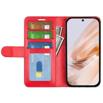 Xiaomi Redmi Note 13R/Poco M6 4G/Redmi 13 5G Pung med Magnetisk Lukning - Rød