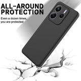 Xiaomi Redmi Note 14 5G Flydende silikone cover med håndrem - sort
