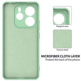 Xiaomi Redmi Note 14 5G Flydende silikone cover med håndrem - grøn