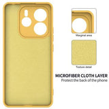 Xiaomi Redmi Note 14 5G Flydende silikone cover med håndrem - gul