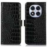 Xiaomi Redmi Note 14 Pro 5G/Poco X7 Crocodile Series Læderpung med RFID - Sort
