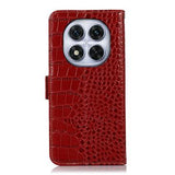 Xiaomi Redmi Note 14 Pro 5G/Poco X7 Crocodile Series Læderpung med RFID - Rød