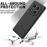 Xiaomi Redmi Note 14 Pro 5G, Poco X7 Flydende silikone cover med håndrem - sort