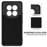 Xiaomi Redmi Note 14 Pro 5G, Poco X7 Flydende silikone cover med håndrem - sort