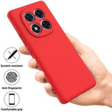 Xiaomi Redmi Note 14 Pro 5G/Poco X7 Flydende silikone cover med håndrem - Rød
