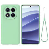 Xiaomi Redmi Note 14 Pro 5G/Poco X7 Flydende silikone cover med håndrem - Grøn