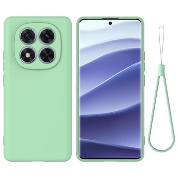 Xiaomi Redmi Note 14 Pro 5G/Poco X7 Flydende silikone cover med håndrem - Grøn