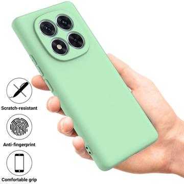 Xiaomi Redmi Note 14 Pro 5G/Poco X7 Flydende silikone cover med håndrem - Grøn
