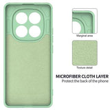 Xiaomi Redmi Note 14 Pro 5G/Poco X7 Flydende silikone cover med håndrem - Grøn