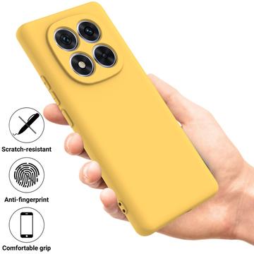 Xiaomi Redmi Note 14 Pro 5G/Poco X7 Flydende silikone cover med håndrem - gul