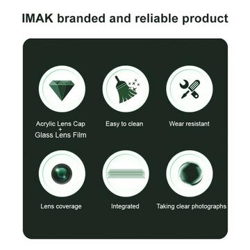 Xiaomi Redmi Note 14 Pro 5G/Poco X7 Imak 2-i-1 HD Kamera Linse Hærdet Glas - Sort
