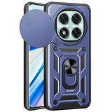 Xiaomi Redmi Note 14 Pro 5G/Poco X7 Roterende Ring Hybrid Cover med Kameraskjold - Blå