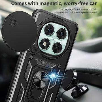Xiaomi Redmi Note 14 Pro 5G/Poco X7 Roterende Ring Hybrid Cover med Kameraskjold - Blå