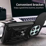 Xiaomi Redmi Note 14 Pro 5G/Poco X7 Roterende Ring Hybrid Cover med Kameraskjold - Blå
