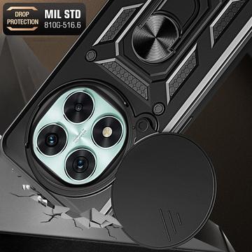 Xiaomi Redmi Note 14 Pro 5G/Poco X7 Roterende Ring Hybrid Cover med Kameraskjold - Blå
